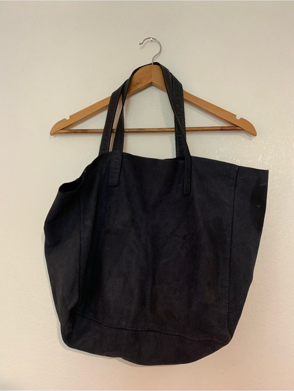 Velvet by Graham & Spencer Dark Blue Suede Bag